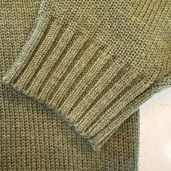 Orvis Signature Collection Army Green Wool Blend Crew Neck / large - Picture 4 of 10